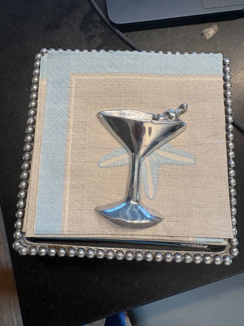 Mariposa Cocktail Beaded Napkin Box